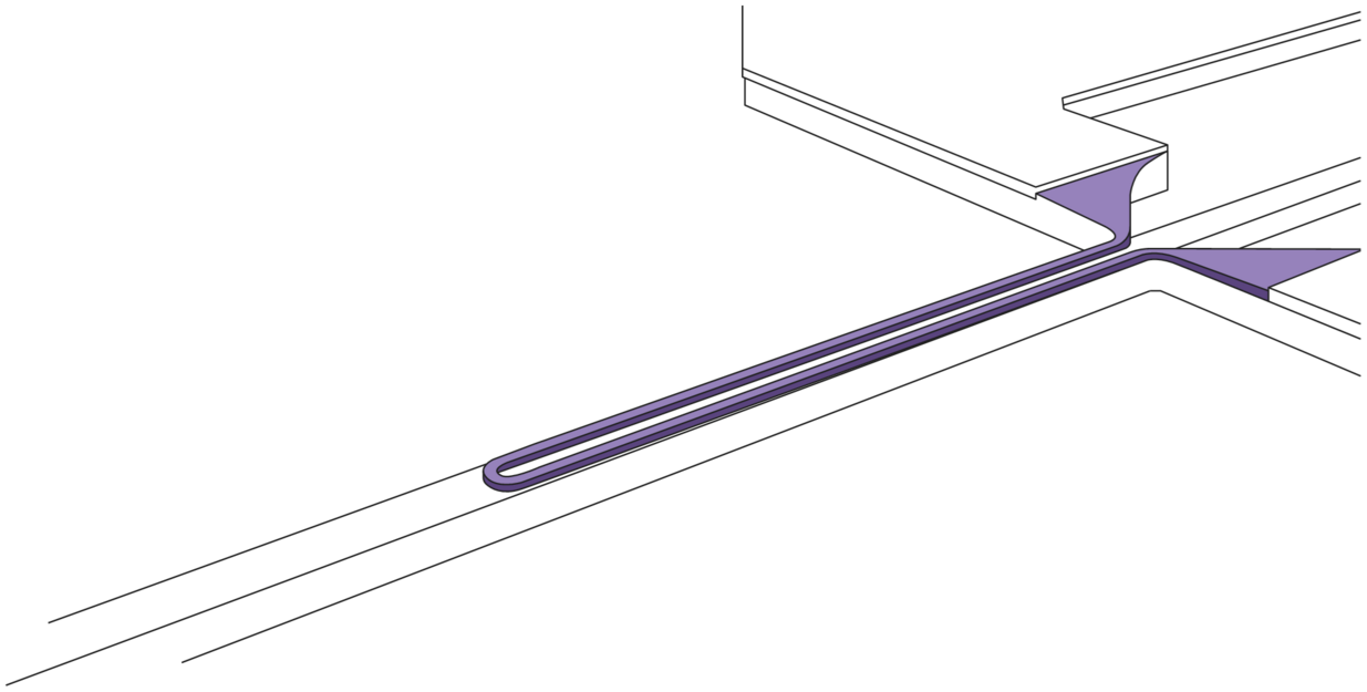 Waveguide_integrated_SNSPD_Pixel_Photonics Drawing of a waveguide integrated SNSPD by Pixel Photonics